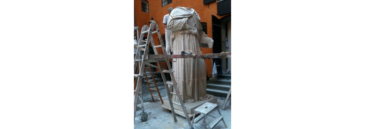 Nu er modellen af Kong David statuen godkendt og klar til stbning i bronze.