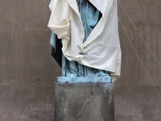 Afslring af den nye Kong David statue ved Vor Frue Kirke frste sndag i advent.