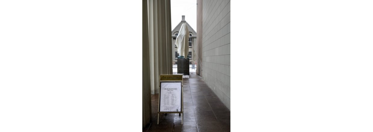 Afslring af den nye Kong David statue ved Vor Frue Kirke frste sndag i advent.