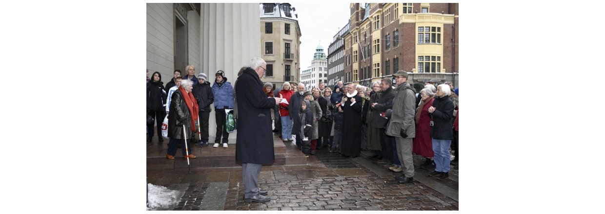 Afslring af den nye Kong David statue ved Vor Frue Kirke frste sndag i advent.