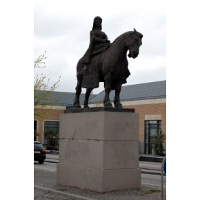 Bronze skulptur Magrethe d. 1., Roskilde